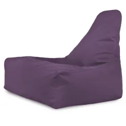 Fauteuil Pouf avec Dossier Bali - Velours Soft