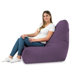 Fauteuil Pouf avec Dossier Bali - Velours Soft – vue 56