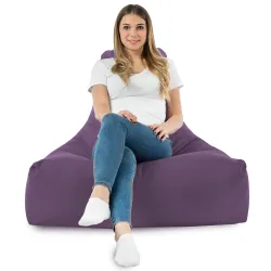 Fauteuil Pouf avec Dossier Bali - Velours Soft – vue 71