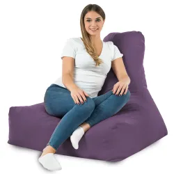 Fauteuil Pouf avec Dossier Bali - Velours Soft – vue 86