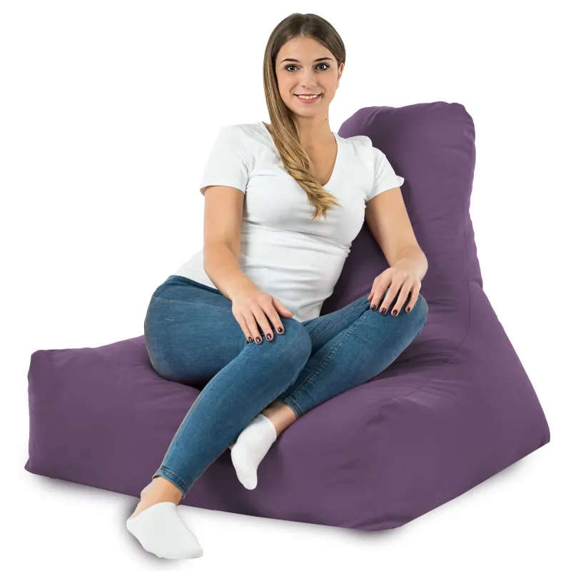 Fauteuil Pouf avec Dossier Bali - Velours Soft – vue 86