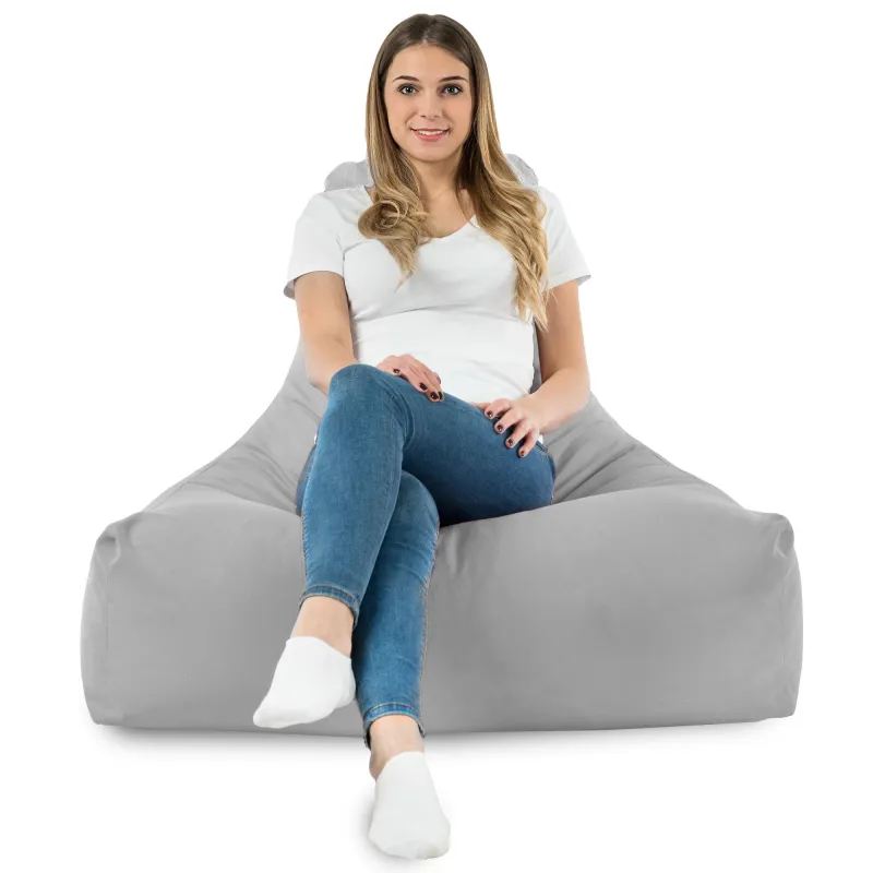 Fauteuil Pouf avec Dossier Bali - Velours Soft – vue 72