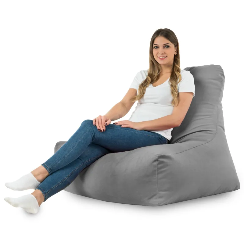 Fauteuil Pouf avec Dossier Bali - Velours Soft – vue 43