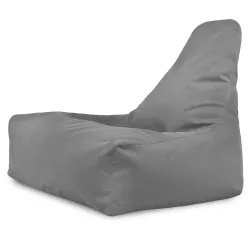 Fauteuil Pouf avec Dossier Bali - Velours Soft