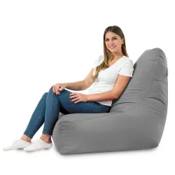 Fauteuil Pouf avec Dossier Bali - Velours Soft – vue 58