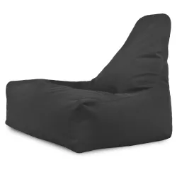 Fauteuil Pouf avec Dossier Bali - Velours Soft