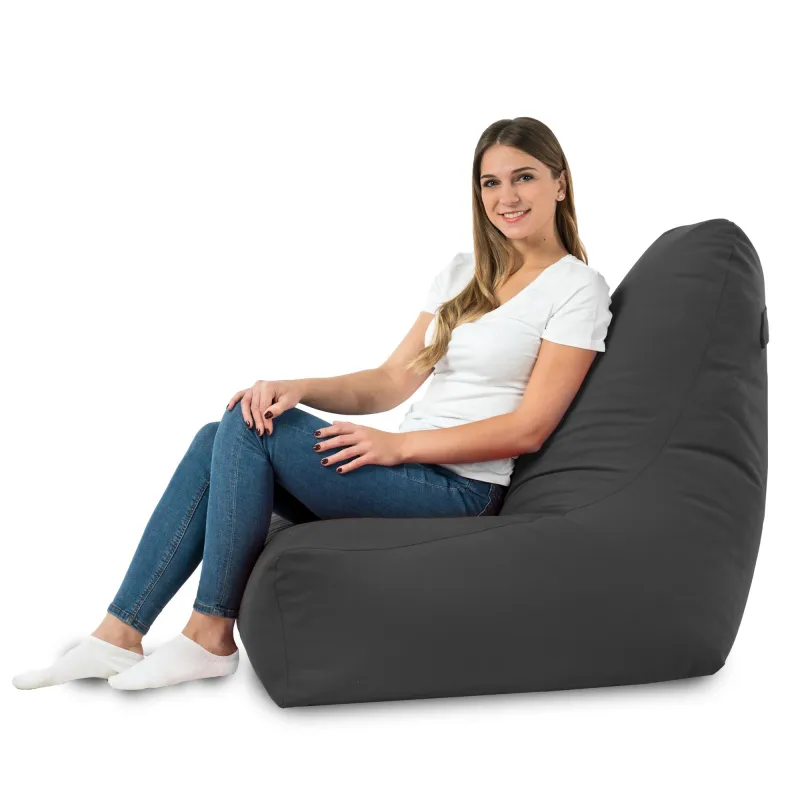 Fauteuil Pouf avec Dossier Bali - Velours Soft – vue 59