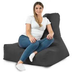 Fauteuil Pouf avec Dossier Bali - Velours Soft – vue 89