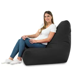 Fauteuil Pouf avec Dossier Bali - Velours Soft – vue 60