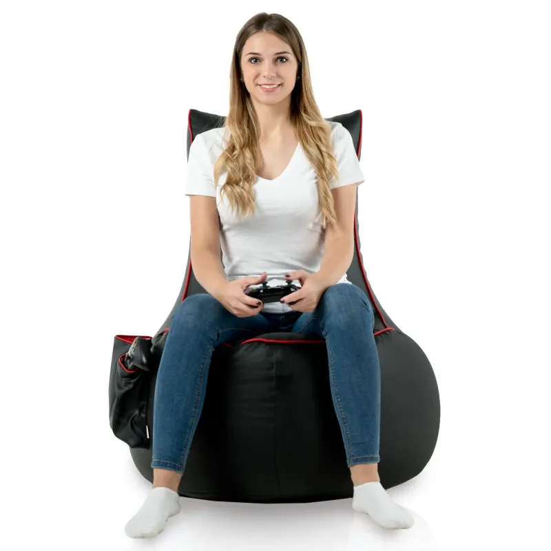 Fauteuil gamer noir léger et facile à déplacer