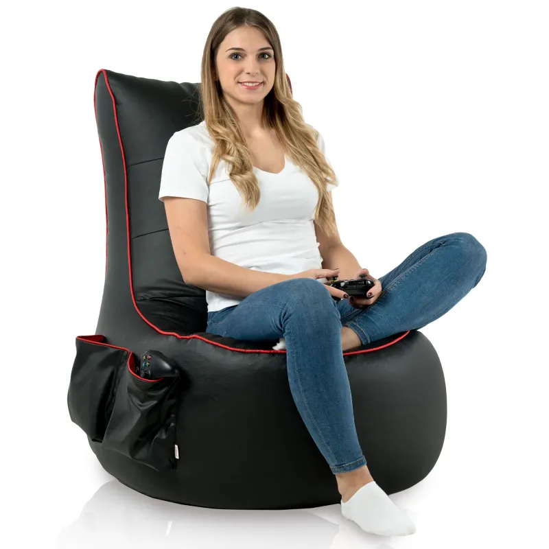 Fauteuil gamer noir tendance pour espaces de jeu modernes