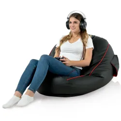 Pouf noir léger pour une mobilité facile dans n'importe quel espace