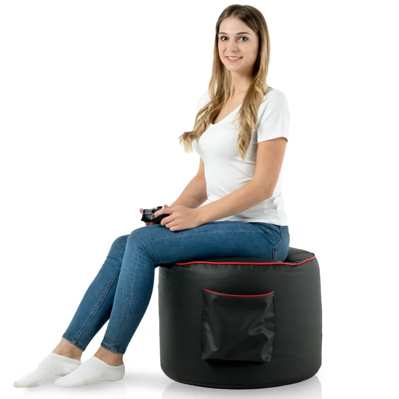 Pouf gaming noir au design moderne pour des intérieurs élégants