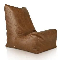 Fauteuil Pouf Relax XXL pour adultes Disinto - Cuir Naturel Premium