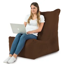 Fauteuil Pouf Relax XXL pour adultes Disinto - Velours Soft – vue 80
