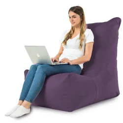 Fauteuil Pouf Relax XXL pour adultes Disinto - Velours Soft – vue 23