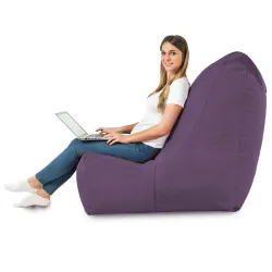 Fauteuil Pouf Relax XXL pour adultes Disinto - Velours Soft – vue 40