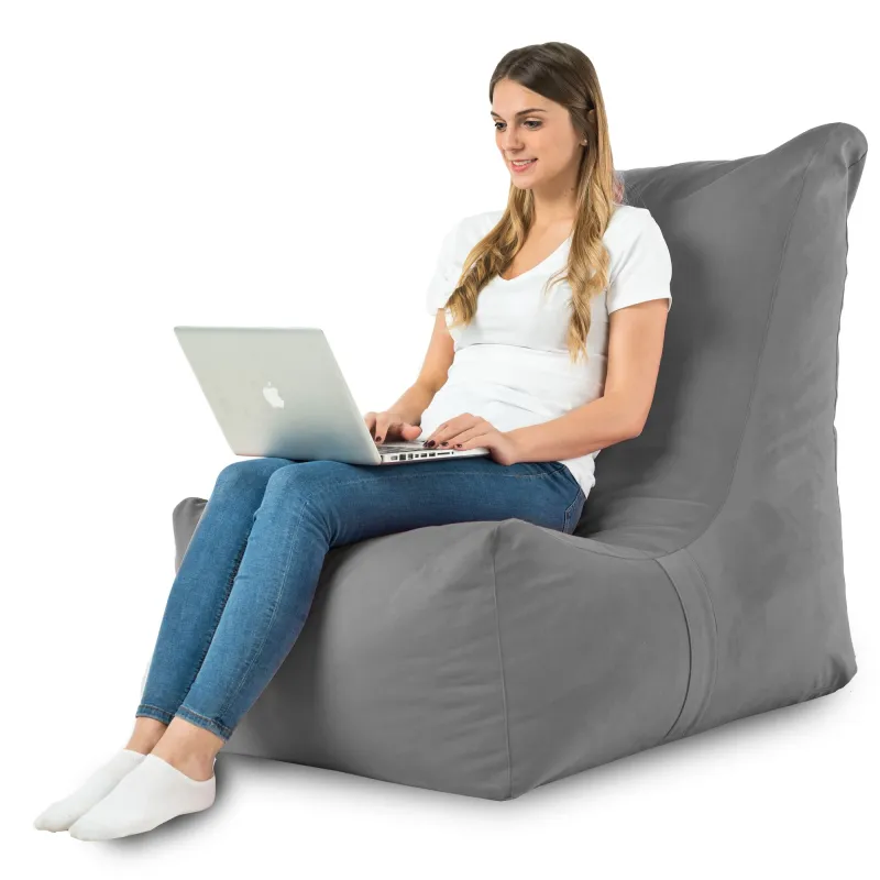 Fauteuil Pouf Relax XXL pour adultes Disinto - Velours Soft – vue 24