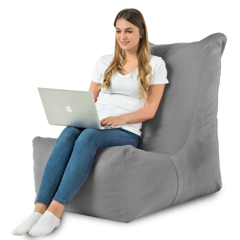 Fauteuil Pouf Relax XXL pour adultes Disinto - Velours Soft – vue 72