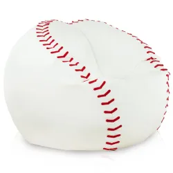 Pouf Fauteuil Poire Baseball Simili-cuir