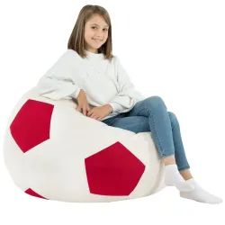 Pouf Fauteuil Ballon de Football XL  pour enfants - Velours Soft – vue 7