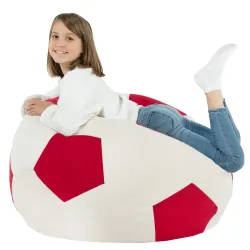 Pouf Fauteuil Ballon de Football XL  pour enfants - Velours Soft – vue 6