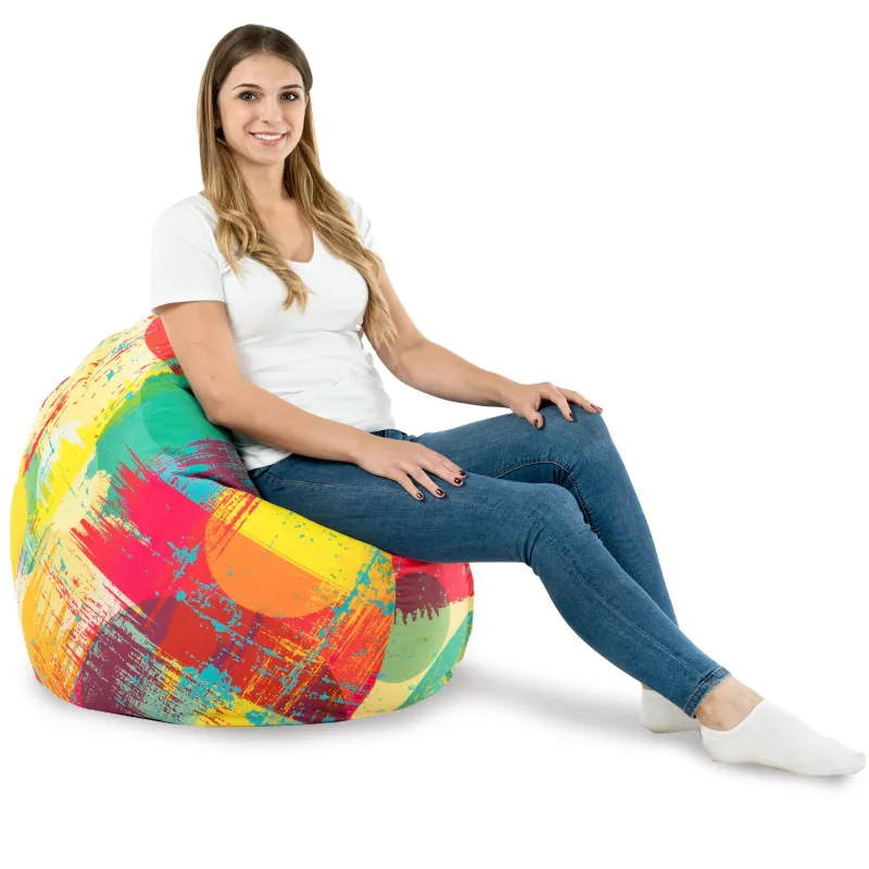 Coussin Pouf de Sol Rond - Outdoor Pro d'extérieur Jardin Imperméable – vue 4