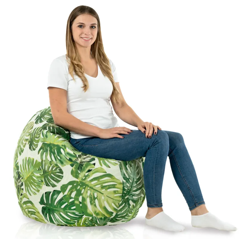 Coussin Pouf de Sol Rond - Outdoor Pro d'extérieur Jardin Imperméable – vue 4