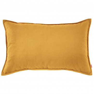 Jaune moutarde Coussin Rectangulaire velours