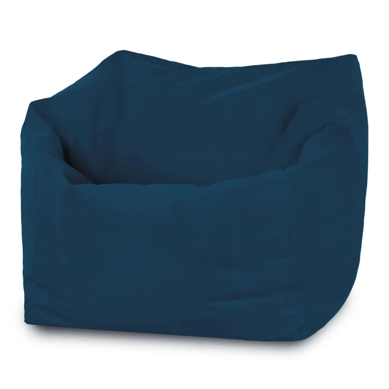 Fauteuil Pouf Siège de Sol Cube Amalfi - Velours Soft – vue 12
