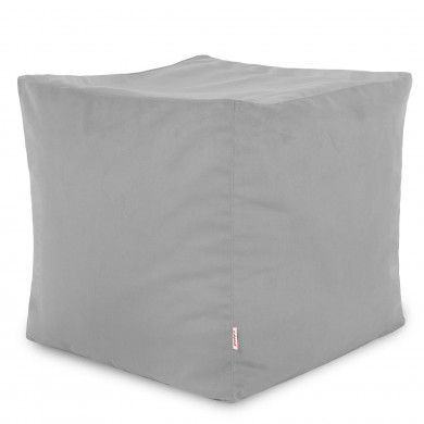 Gris clair Pouf Cube Intérieure velours