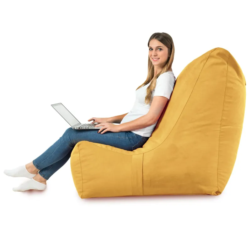 Fauteuil Pouf Relax XXL pour adultes Disinto - Velours Soft – vue 45