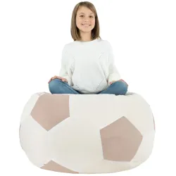 Pouf Fauteuil Ballon de Football XL  pour enfants - Velours Soft – vue 16