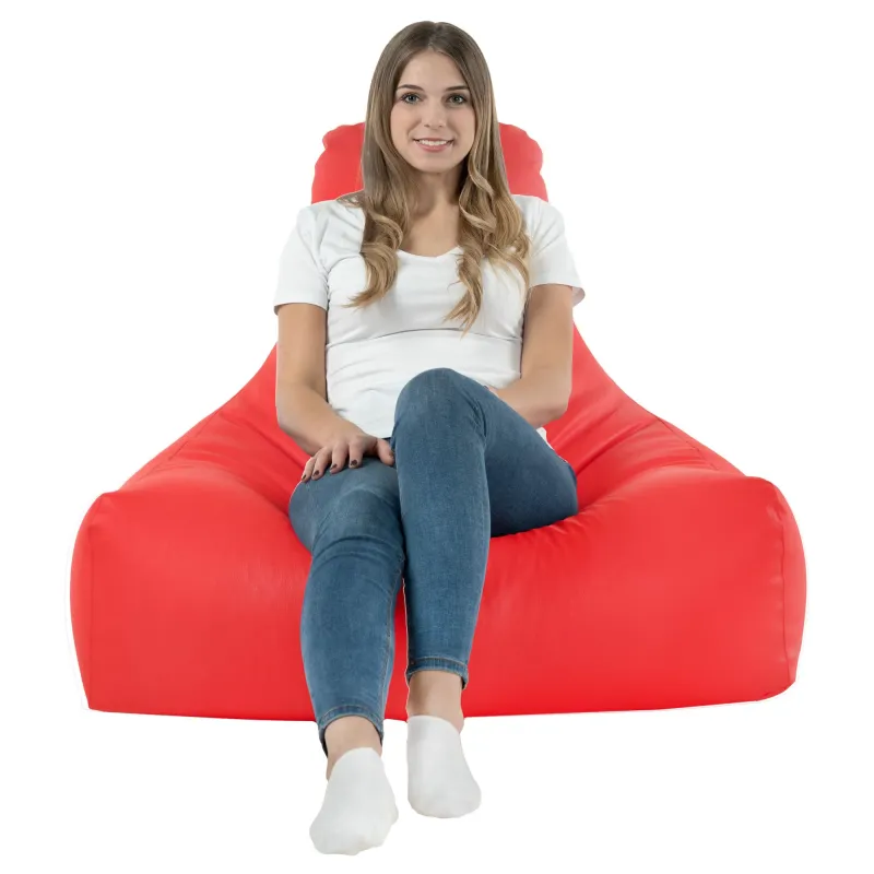 Pouf poire rouge tendance pour des espaces intérieurs et extérieurs stylés