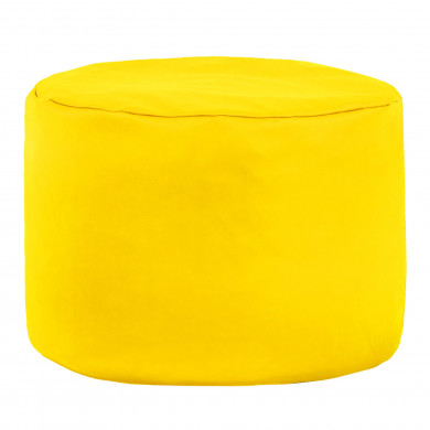 Jaune clair Pouf Cylindre simili-cuir