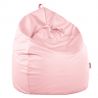 Rose métallisé Pouf Poire simili-cuir