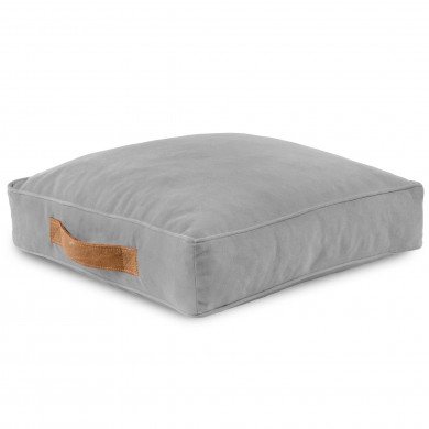 Gris clair Coussin Carré velours