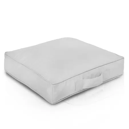 Coussin carré blanc imperméable pour détente et confort en extérieur