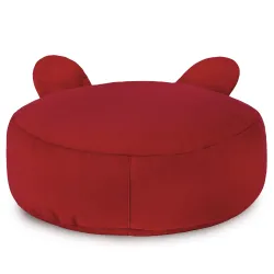 Pouf Repose-pieds Rond pour enfants Teddy - Velours Soft – vue 22