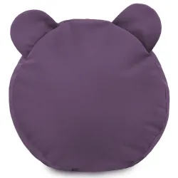 Pouf Repose-pieds Rond pour enfants Teddy - Velours Soft