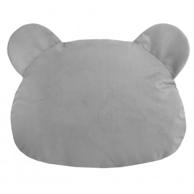 Gris clair Coussin Nounours velours