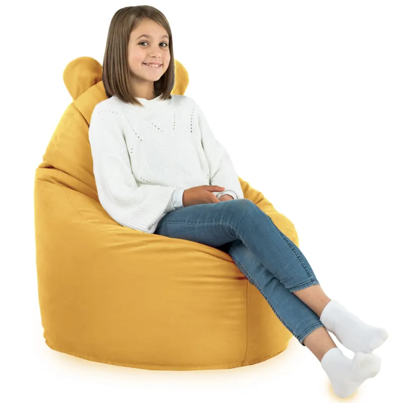 Fauteuil Pouf pour enfants Teddy - Velours Soft – vue 34