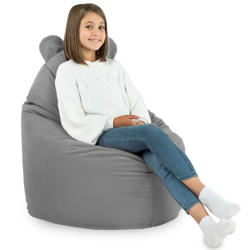 Fauteuil Pouf pour enfants Teddy - Velours Soft – vue 45