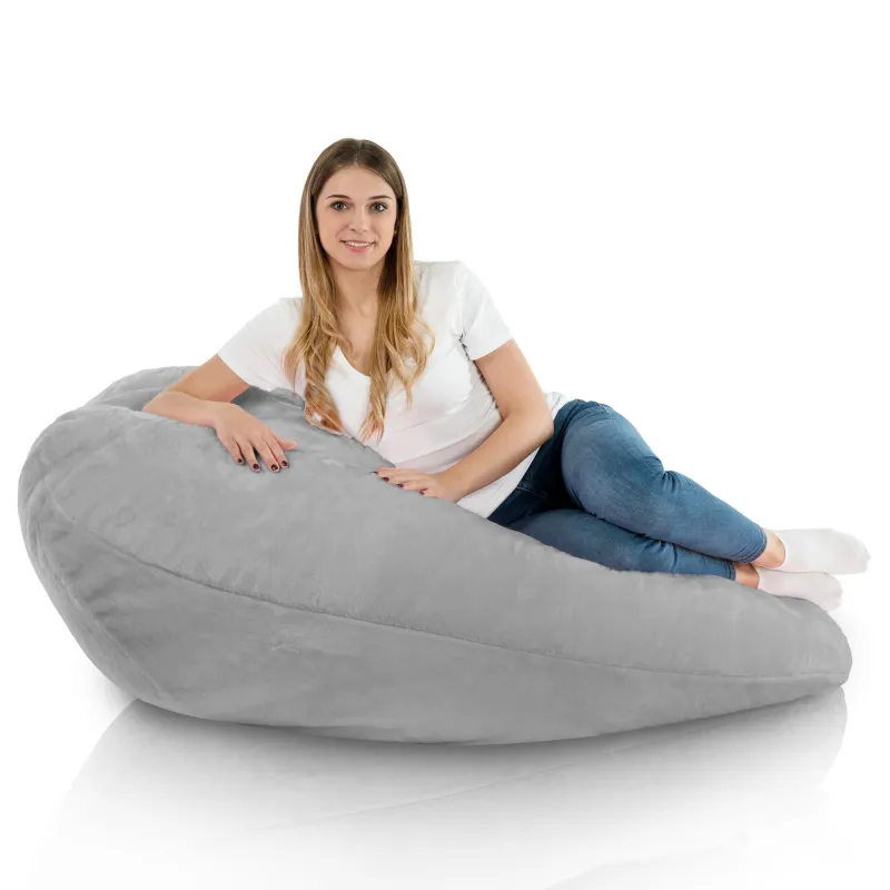 Pouf avec Dossier XXL Drop - Fausse Fourrure Yeti – vue 6