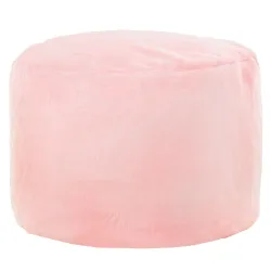 Pouf Rond Cylindre - Fausse Fourrure Yeti - Fausse Fourrure Yeti