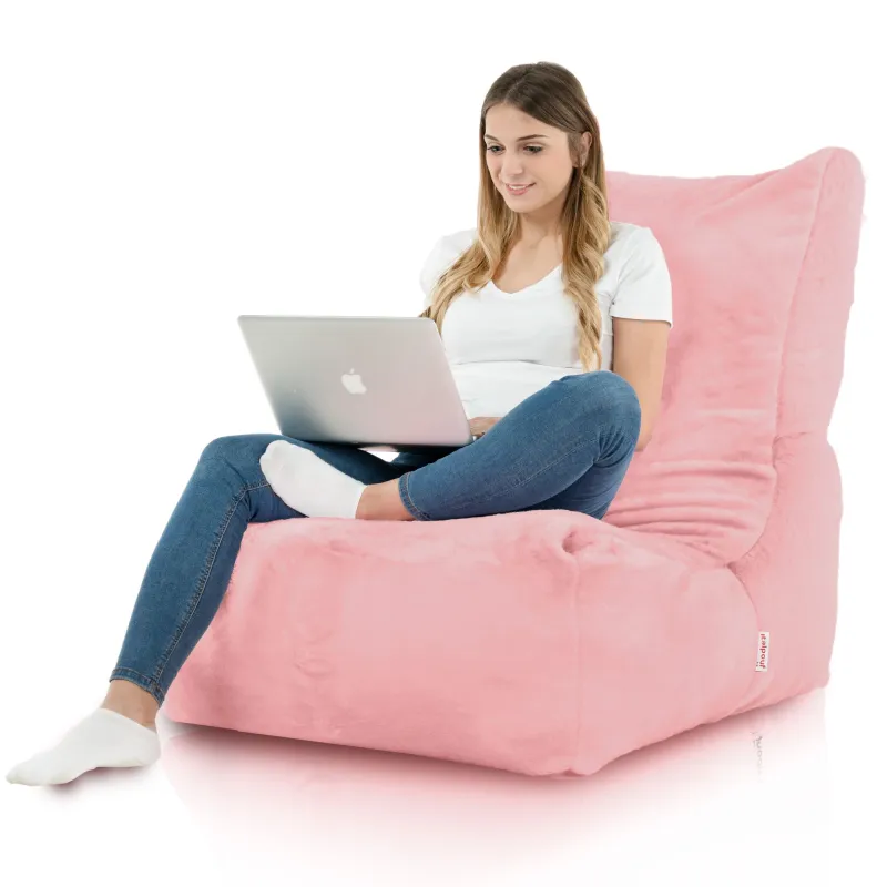 Fauteuil Pouf Relax XXL pour adultes Disinto - Fausse Fourrure Yeti – vue 8