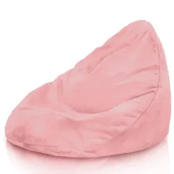 Pouf avec Dossier XXL Drop - Fausse Fourrure Yeti