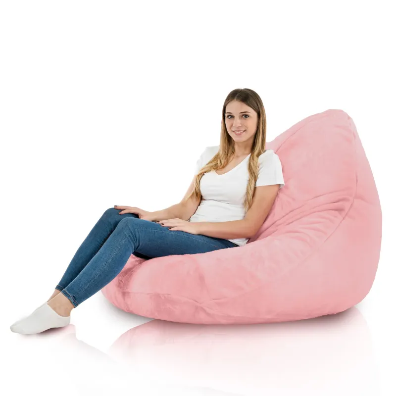 Pouf avec Dossier XXL Drop - Fausse Fourrure Yeti – vue 10