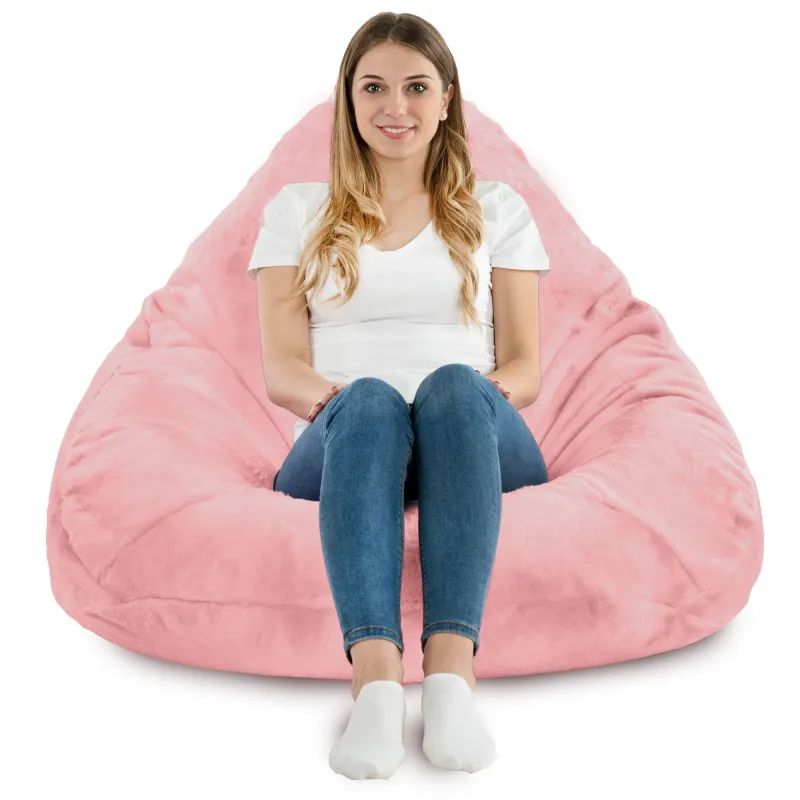 Pouf avec Dossier XXL Drop - Fausse Fourrure Yeti – vue 11