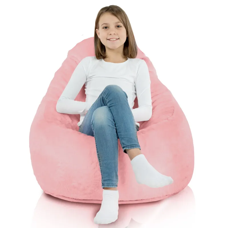 Fauteuil Pouf Siège de Sol Smart Porto - Fausse Fourrure Yeti – vue 8